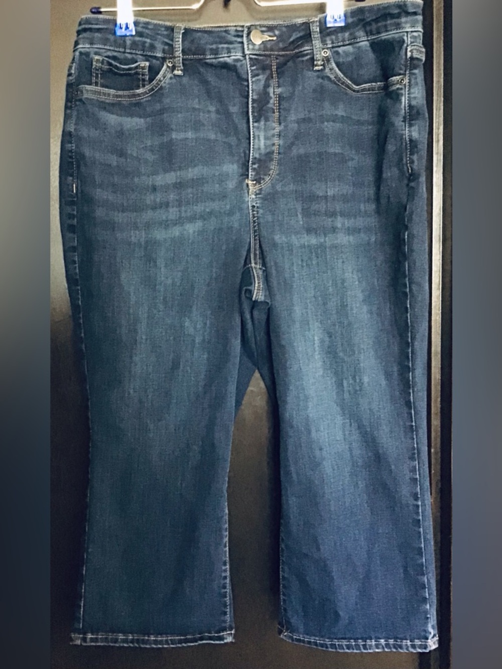 NYDJ Dark Blue Denim Cropped Jeans